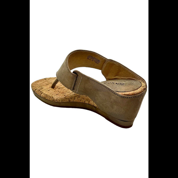 Donald Pliner Women's Malone Metallic Wedge Slip On Sandals Bronze - Medium - Picture 3 of 3